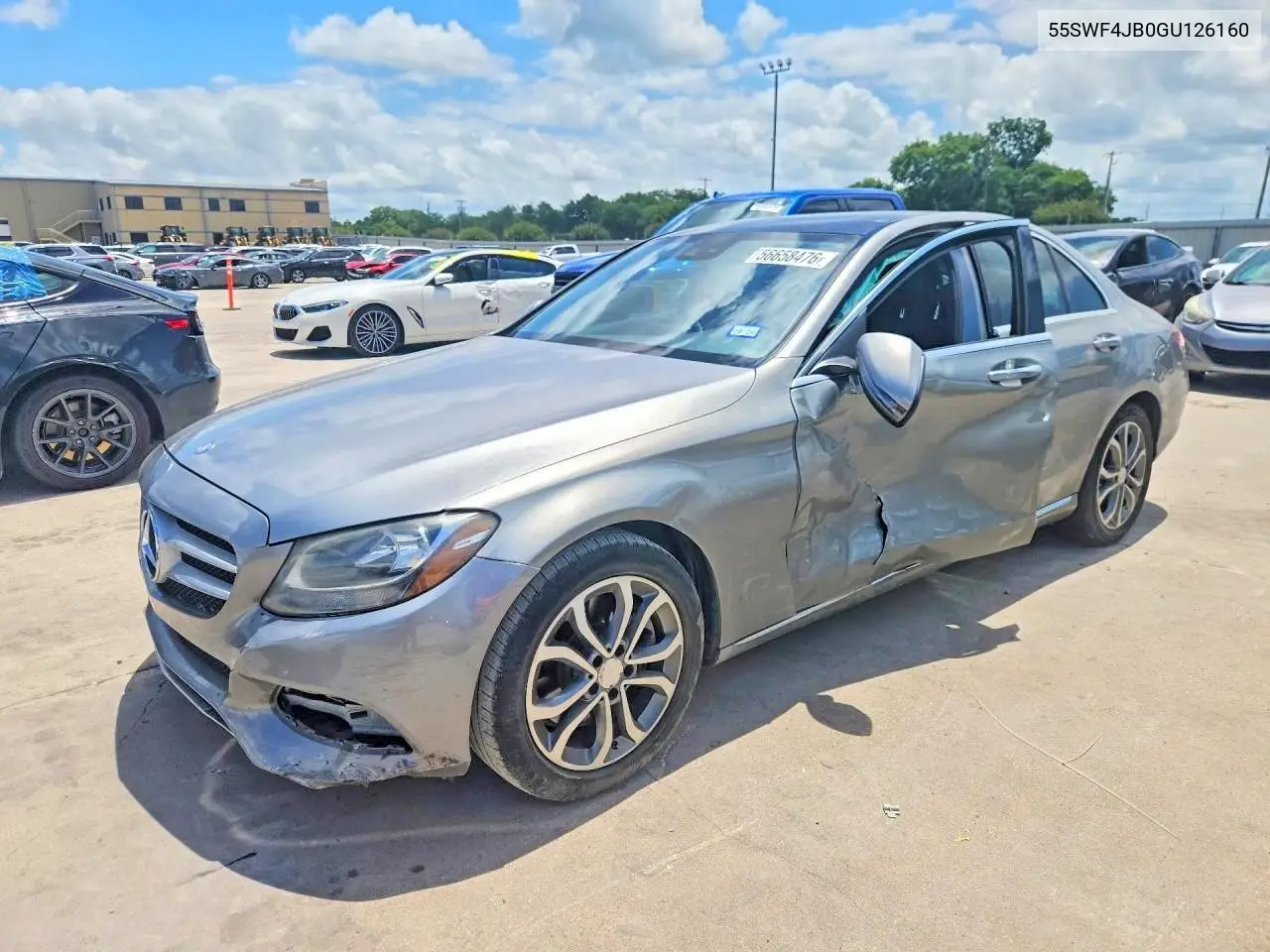 2016 Mercedes-Benz C 300 VIN: 55SWF4JB0GU126160 Lot: 56658476