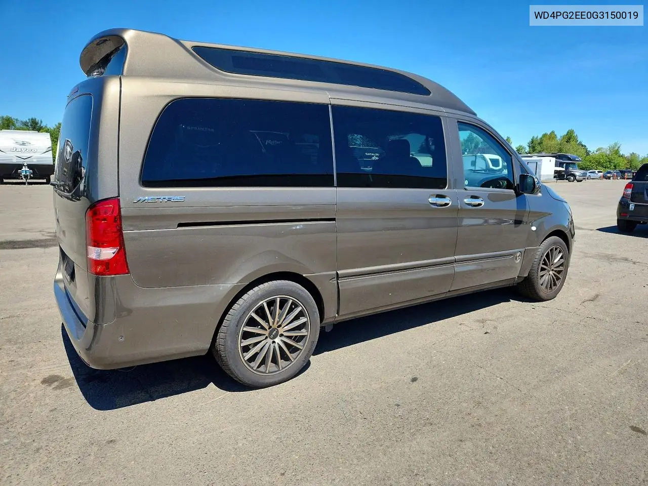 2016 Mercedes-Benz Metris VIN: WD4PG2EE0G3150019 Lot: 57164276