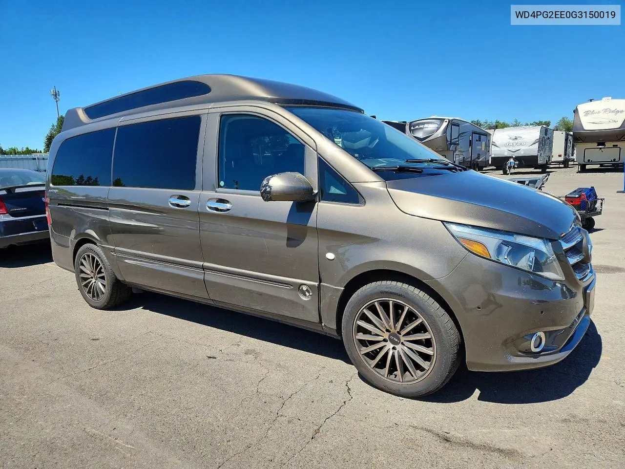 2016 Mercedes-Benz Metris VIN: WD4PG2EE0G3150019 Lot: 57164276