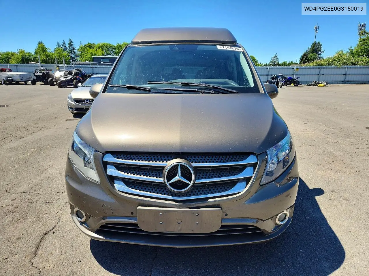 2016 Mercedes-Benz Metris VIN: WD4PG2EE0G3150019 Lot: 57164276