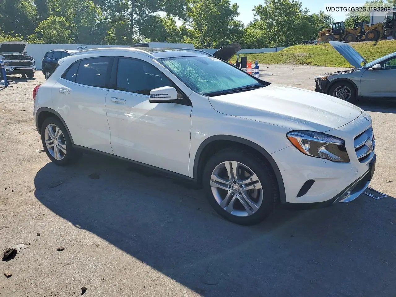 2016 Mercedes-Benz Gla VIN: WDCTG4GB2GJ193208 Lot: 57924496