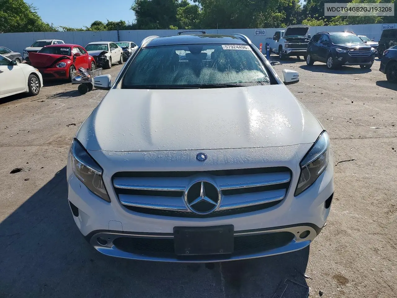 2016 Mercedes-Benz Gla VIN: WDCTG4GB2GJ193208 Lot: 57924496