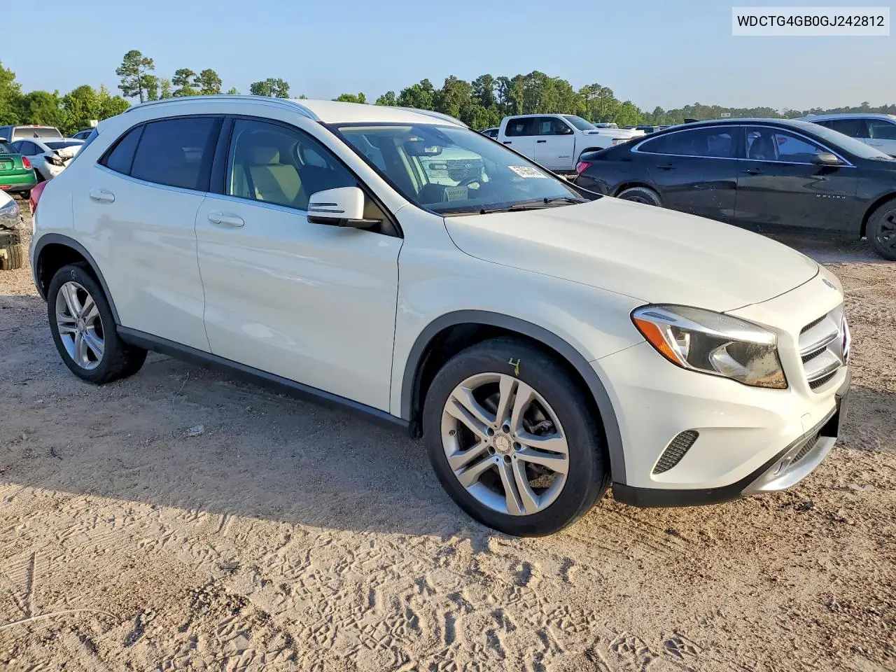 2016 Mercedes-Benz Gla 250 4Matic VIN: WDCTG4GB0GJ242812 Lot: 57965406