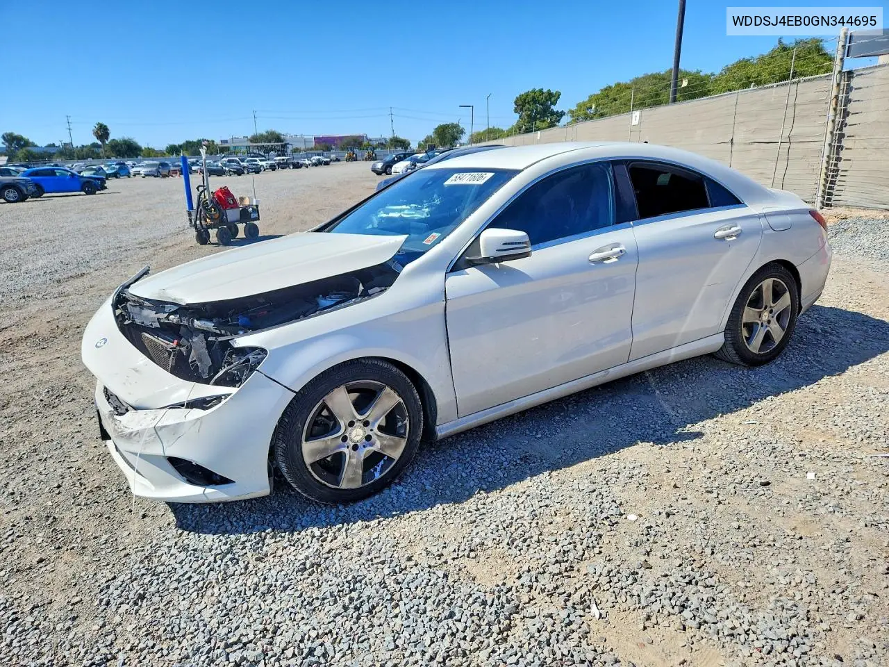 2016 Mercedes-Benz Cla 250 VIN: WDDSJ4EB0GN344695 Lot: 58471606