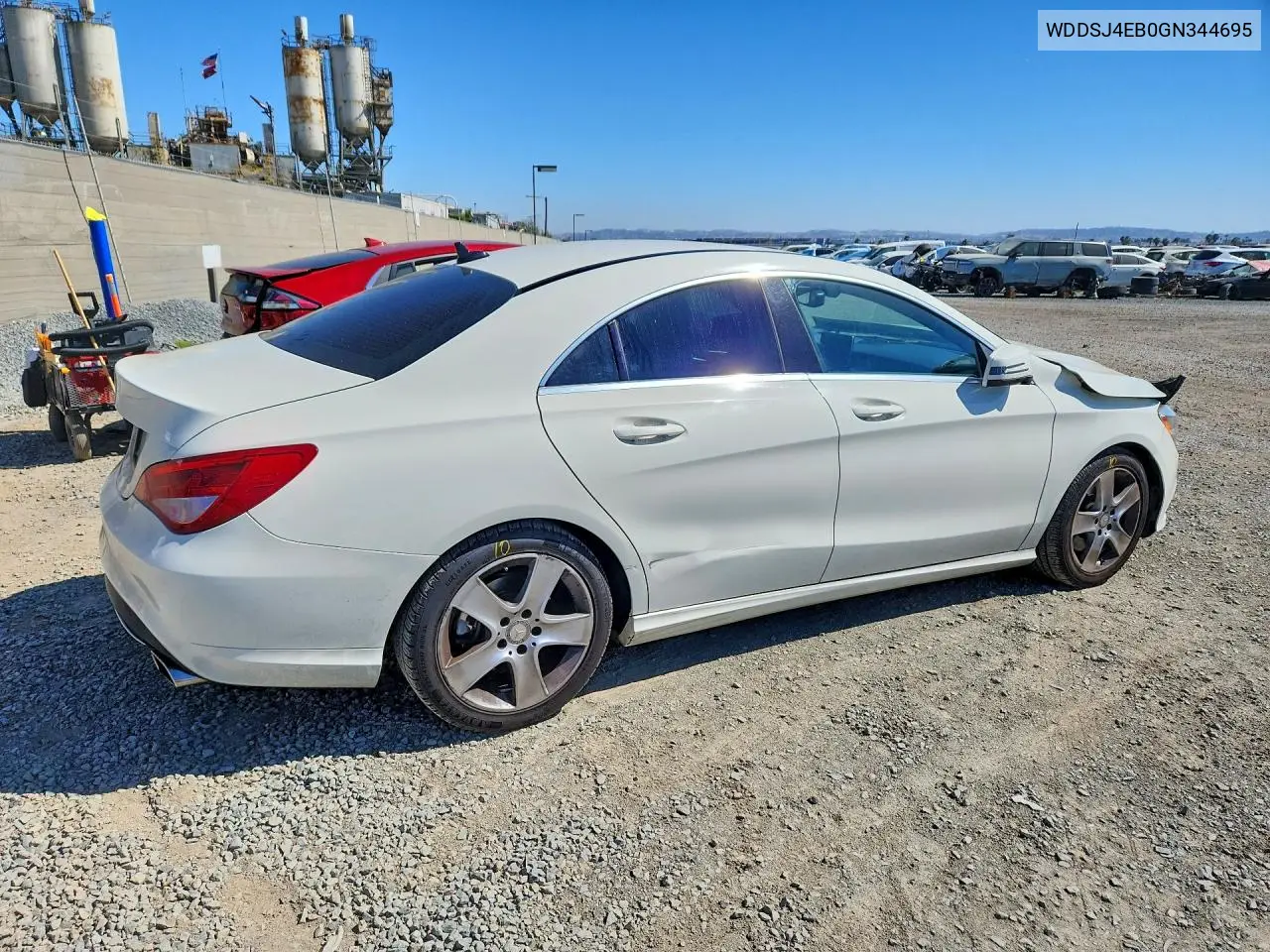 2016 Mercedes-Benz Cla 250 VIN: WDDSJ4EB0GN344695 Lot: 58471606