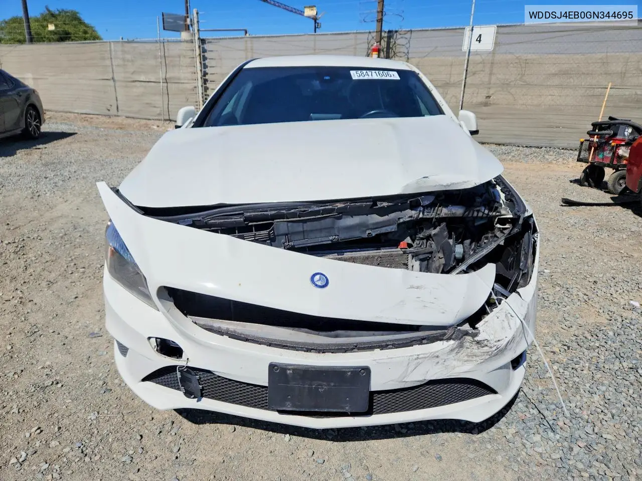 2016 Mercedes-Benz Cla 250 VIN: WDDSJ4EB0GN344695 Lot: 58471606