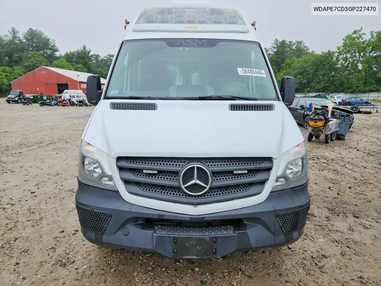 2016 Mercedes-Benz Sprinter 2500 VIN: WDAPE7CD3GP227470 Lot: 58480446