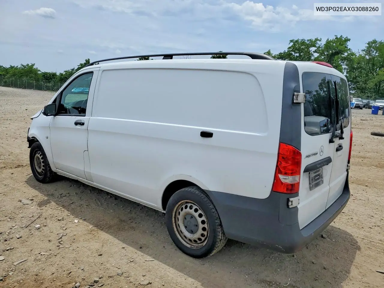2016 Mercedes-Benz Metris Delivery Van VIN: WD3PG2EAXG3088260 Lot: 58733026