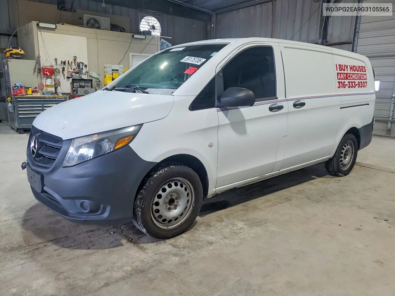 2016 Mercedes-Benz Metris Delivery Van VIN: WD3PG2EA9G3105565 Lot: 59175706