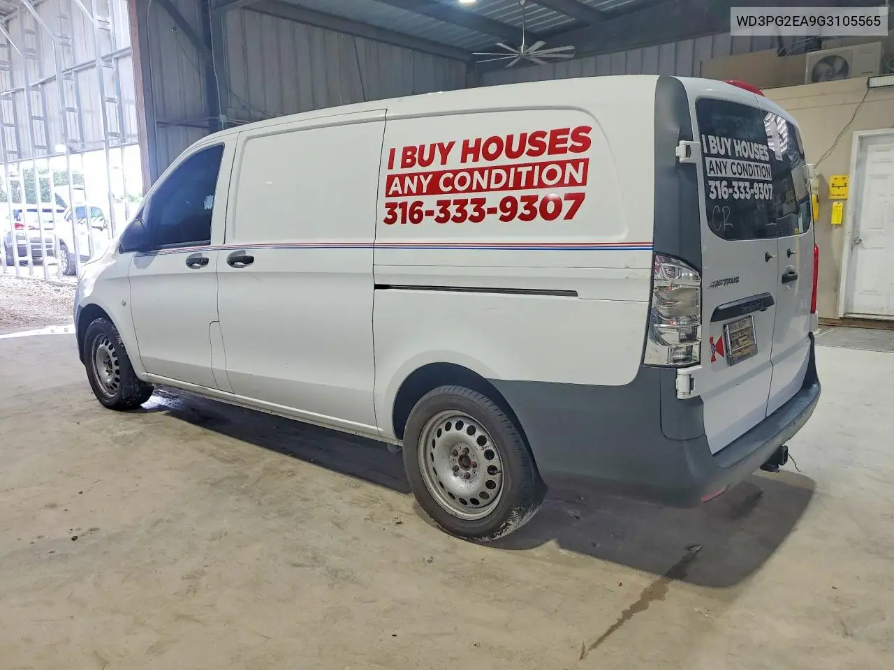 2016 Mercedes-Benz Metris Delivery Van VIN: WD3PG2EA9G3105565 Lot: 59175706