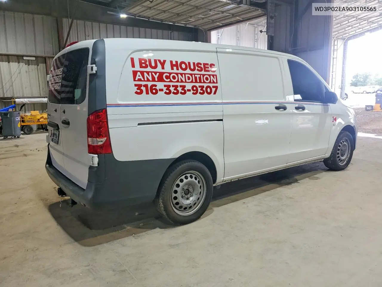 2016 Mercedes-Benz Metris Delivery Van VIN: WD3PG2EA9G3105565 Lot: 59175706