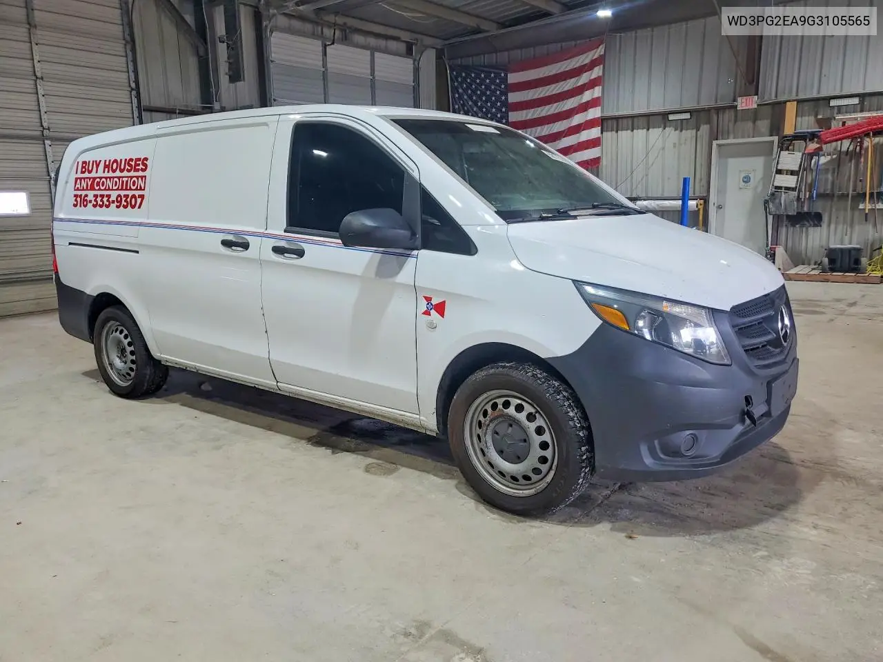 2016 Mercedes-Benz Metris Delivery Van VIN: WD3PG2EA9G3105565 Lot: 59175706