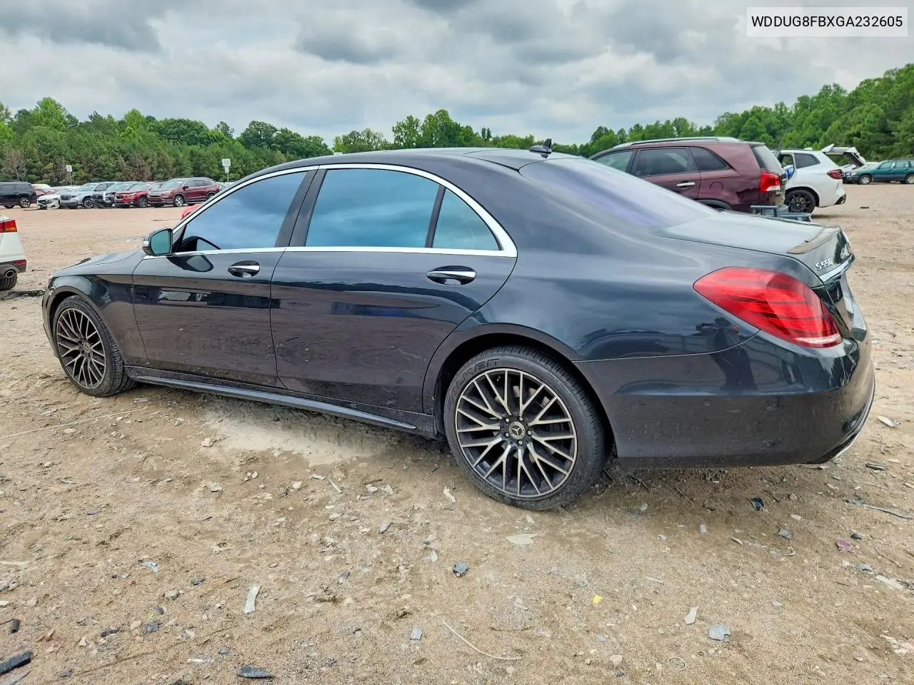 2016 Mercedes-Benz S 550 4Matic VIN: WDDUG8FBXGA232605 Lot: 59795226