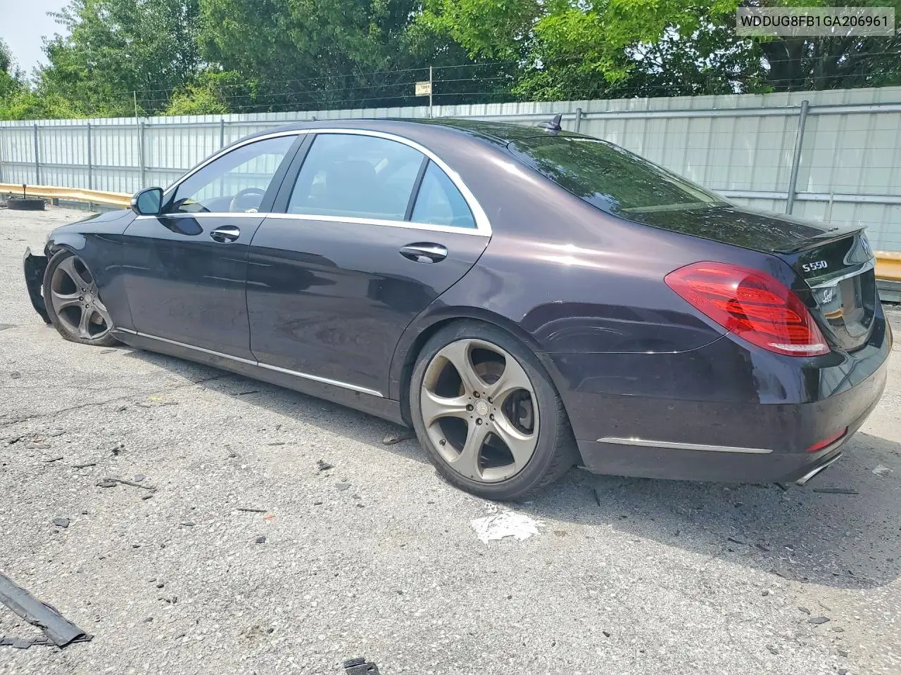 2016 Mercedes-Benz S 550 4Matic VIN: WDDUG8FB1GA206961 Lot: 60127716