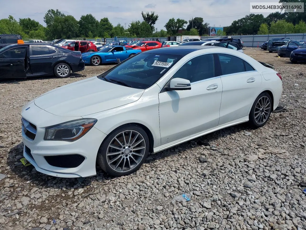 2016 Mercedes-Benz Cla 250 VIN: WDDSJ4EB3GN316390 Lot: 60328986