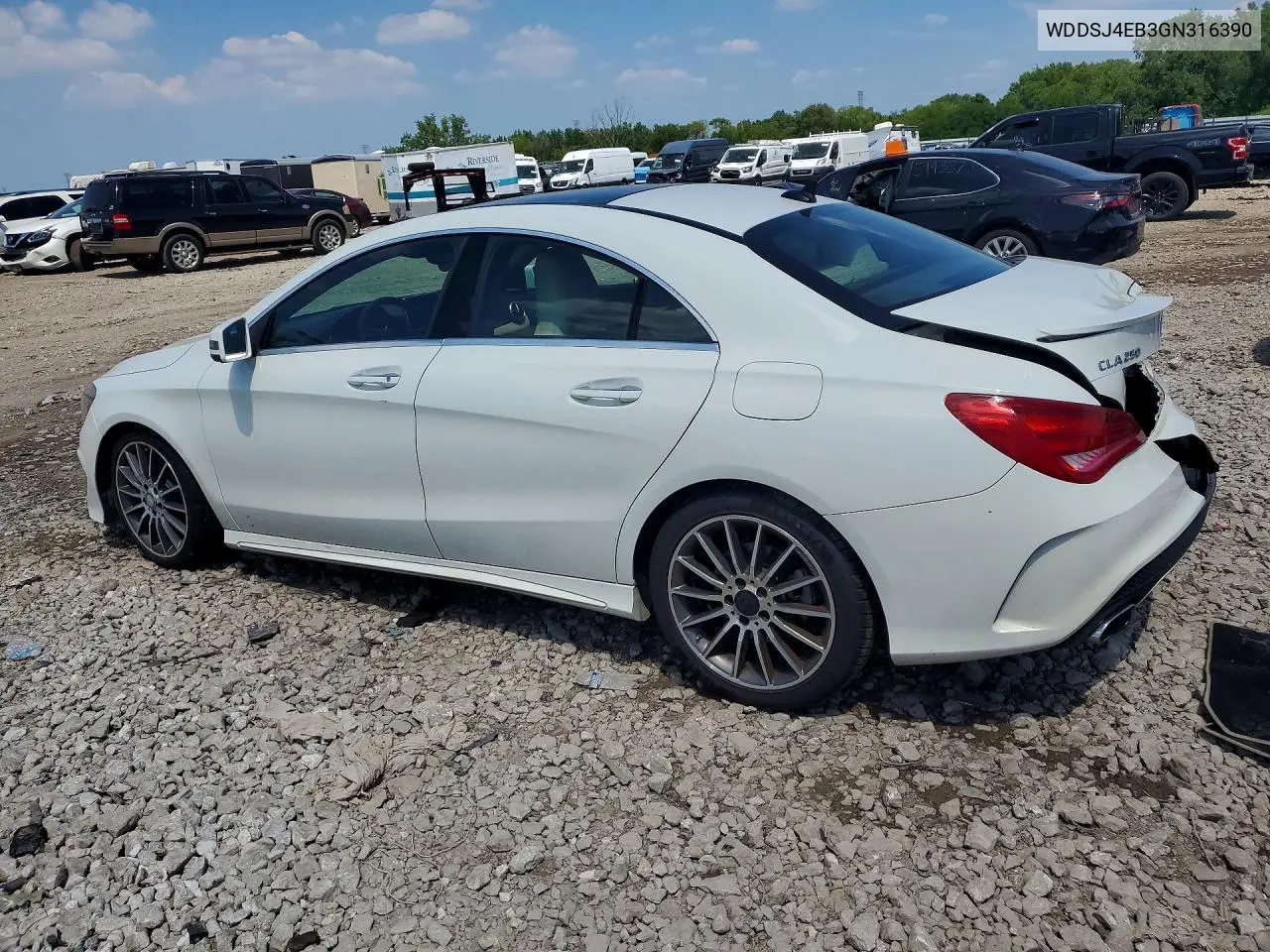 2016 Mercedes-Benz Cla 250 VIN: WDDSJ4EB3GN316390 Lot: 60328986