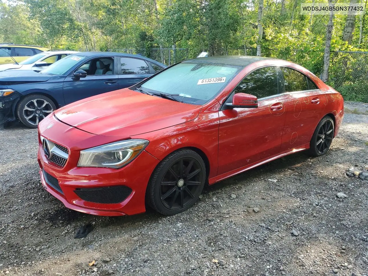 2016 Mercedes-Benz Cla 250 4Matic VIN: WDDSJ4GB5GN377432 Lot: 61351396