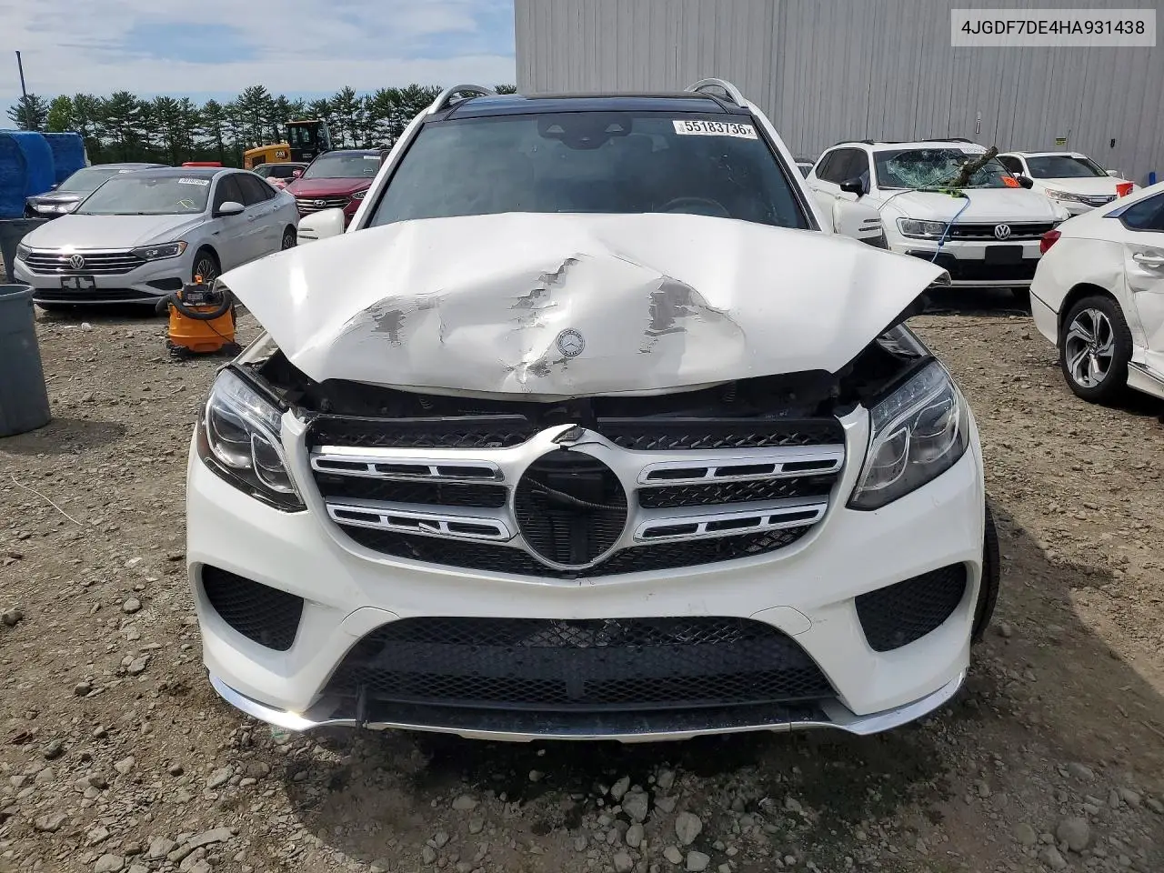 2017 Mercedes-Benz Gls 550 4Matic VIN: 4JGDF7DE4HA931438 Lot: 55183736