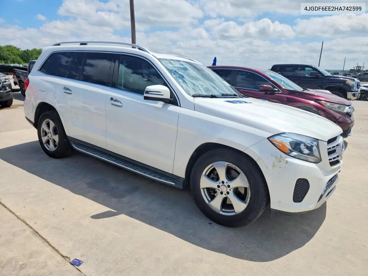 2017 Mercedes-Benz Gls 450 4Matic VIN: 4JGDF6EE2HA742599 Lot: 57090516