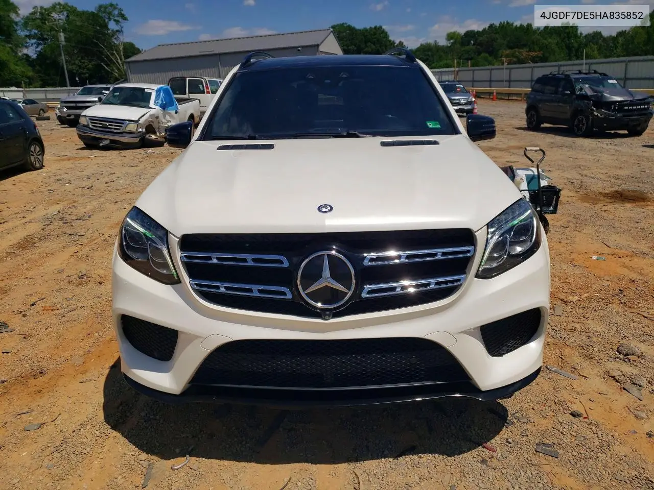 2017 Mercedes-Benz Gls 550 4Matic VIN: 4JGDF7DE5HA835852 Lot: 57586206