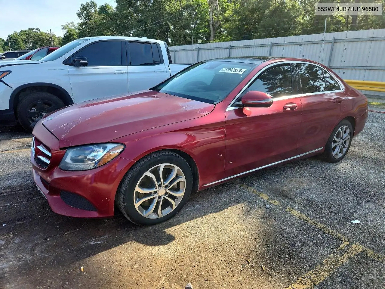 2017 Mercedes-Benz C 300 VIN: 55SWF4JB7HU196580 Lot: 58090836