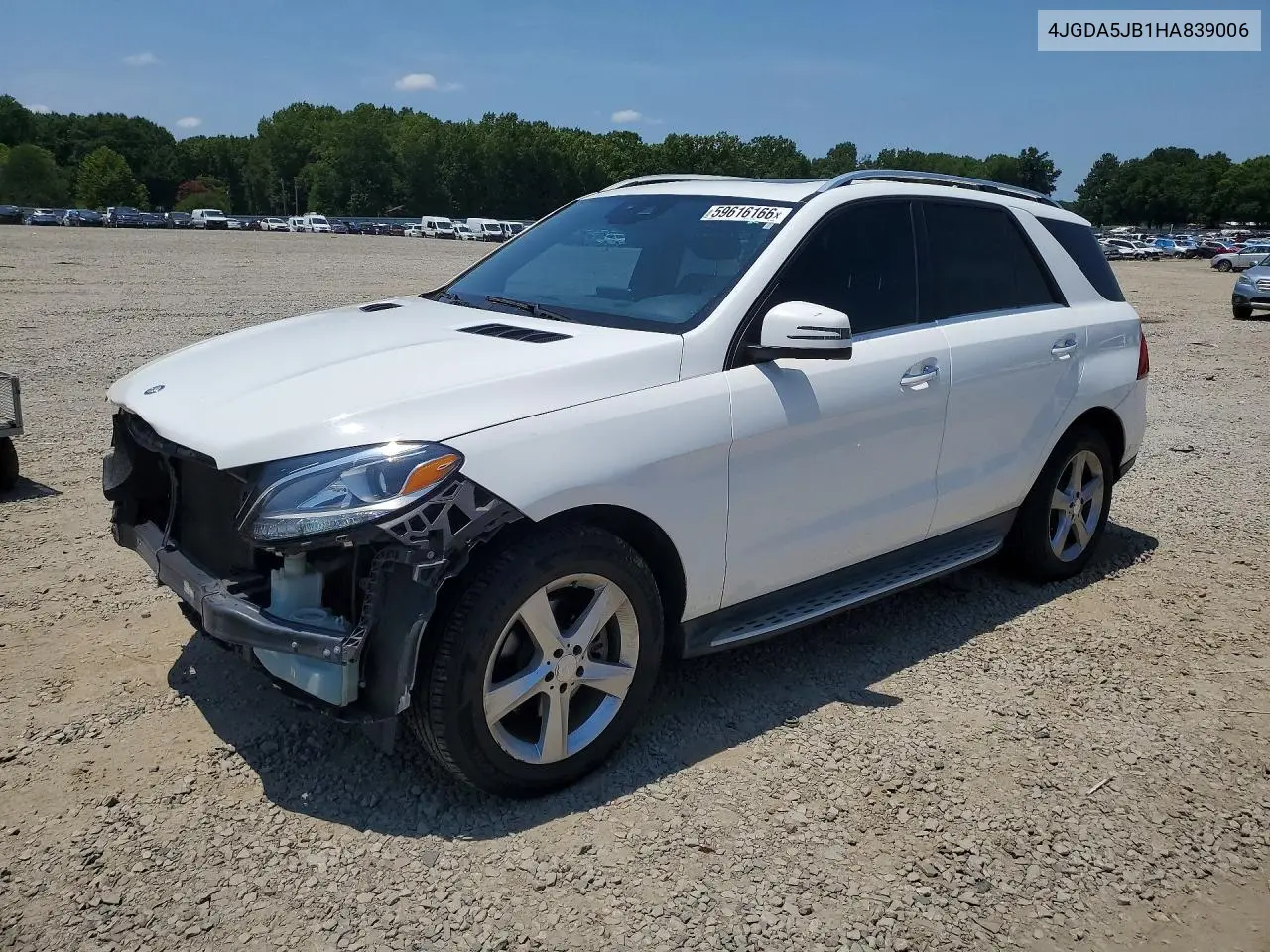 2017 Mercedes-Benz Gle 350 VIN: 4JGDA5JB1HA839006 Lot: 59616166