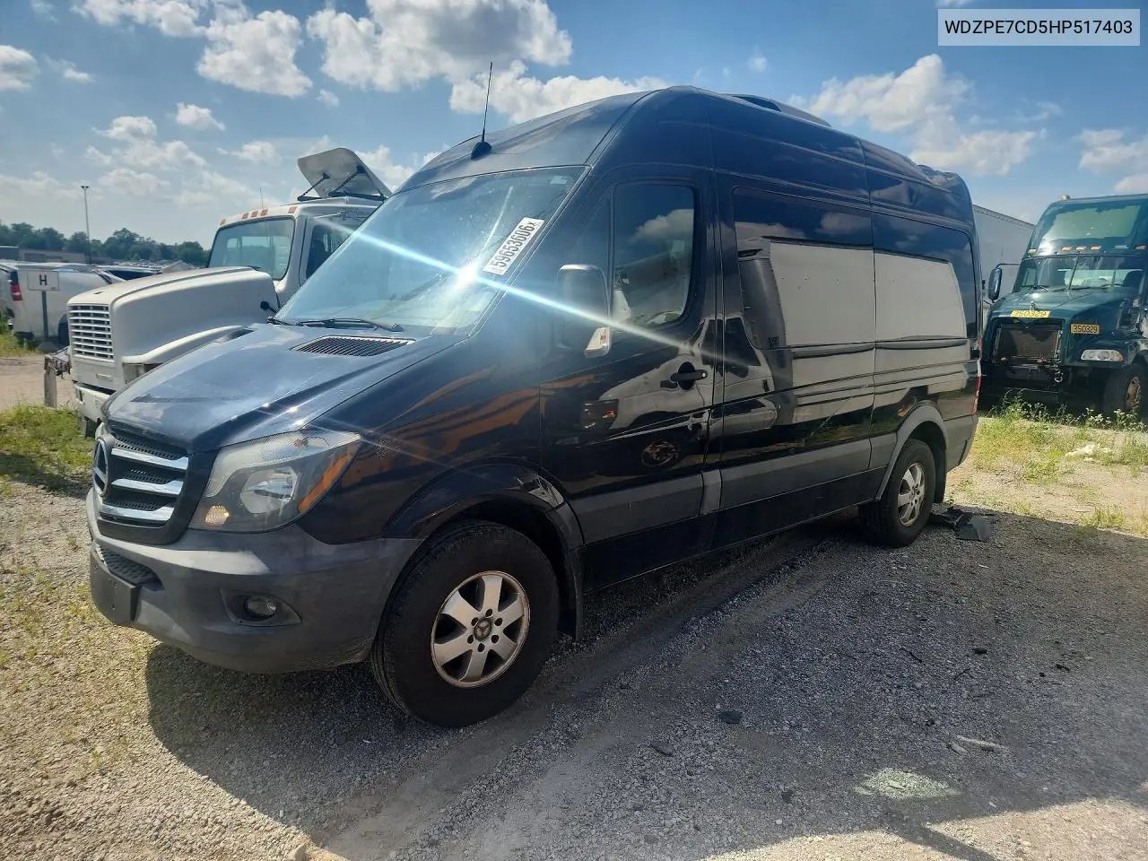 2017 Mercedes-Benz Sprinter 2500 VIN: WDZPE7CD5HP517403 Lot: 59653606