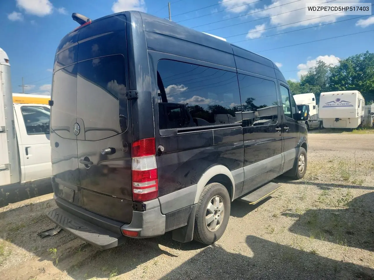 2017 Mercedes-Benz Sprinter 2500 VIN: WDZPE7CD5HP517403 Lot: 59653606