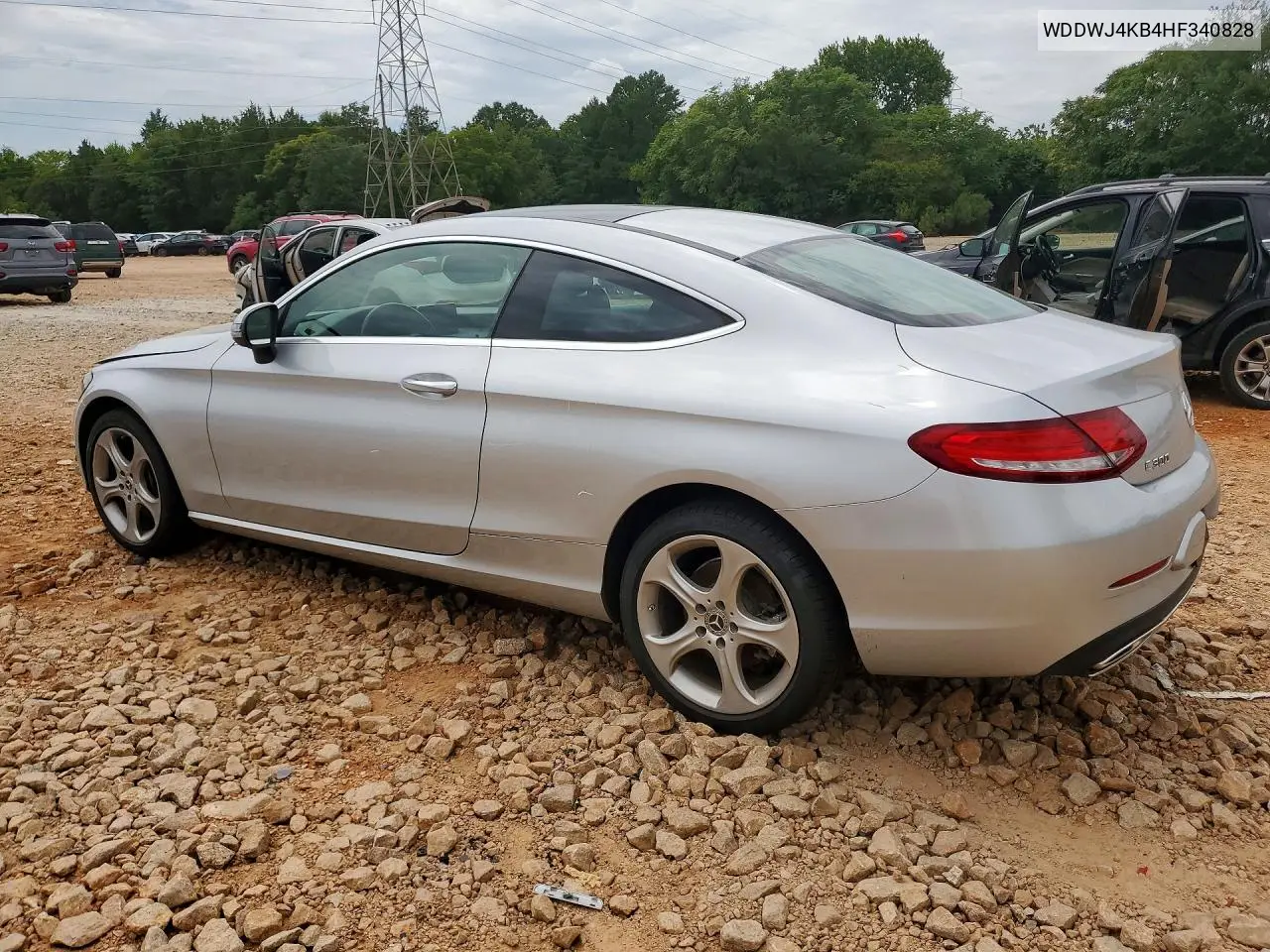 2017 Mercedes-Benz C 300 4Matic VIN: WDDWJ4KB4HF340828 Lot: 60872616