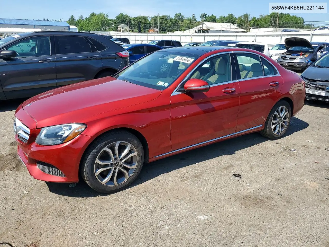 2017 Mercedes-Benz C 300 4Matic VIN: 55SWF4KB6HU221144 Lot: 61669936