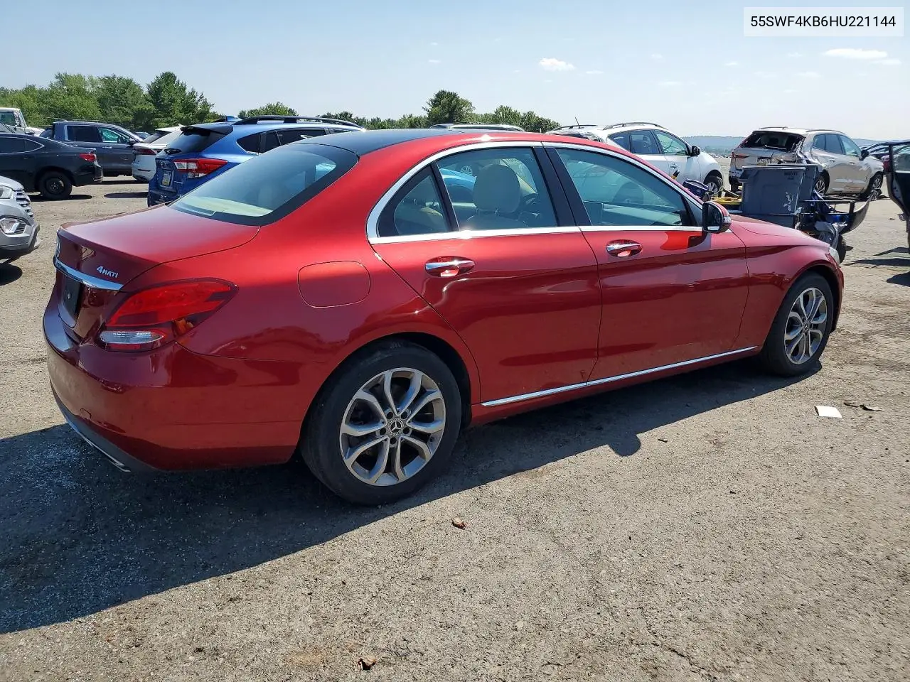 2017 Mercedes-Benz C 300 4Matic VIN: 55SWF4KB6HU221144 Lot: 61669936