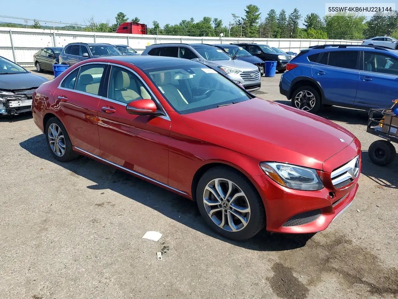 2017 Mercedes-Benz C 300 4Matic VIN: 55SWF4KB6HU221144 Lot: 61669936