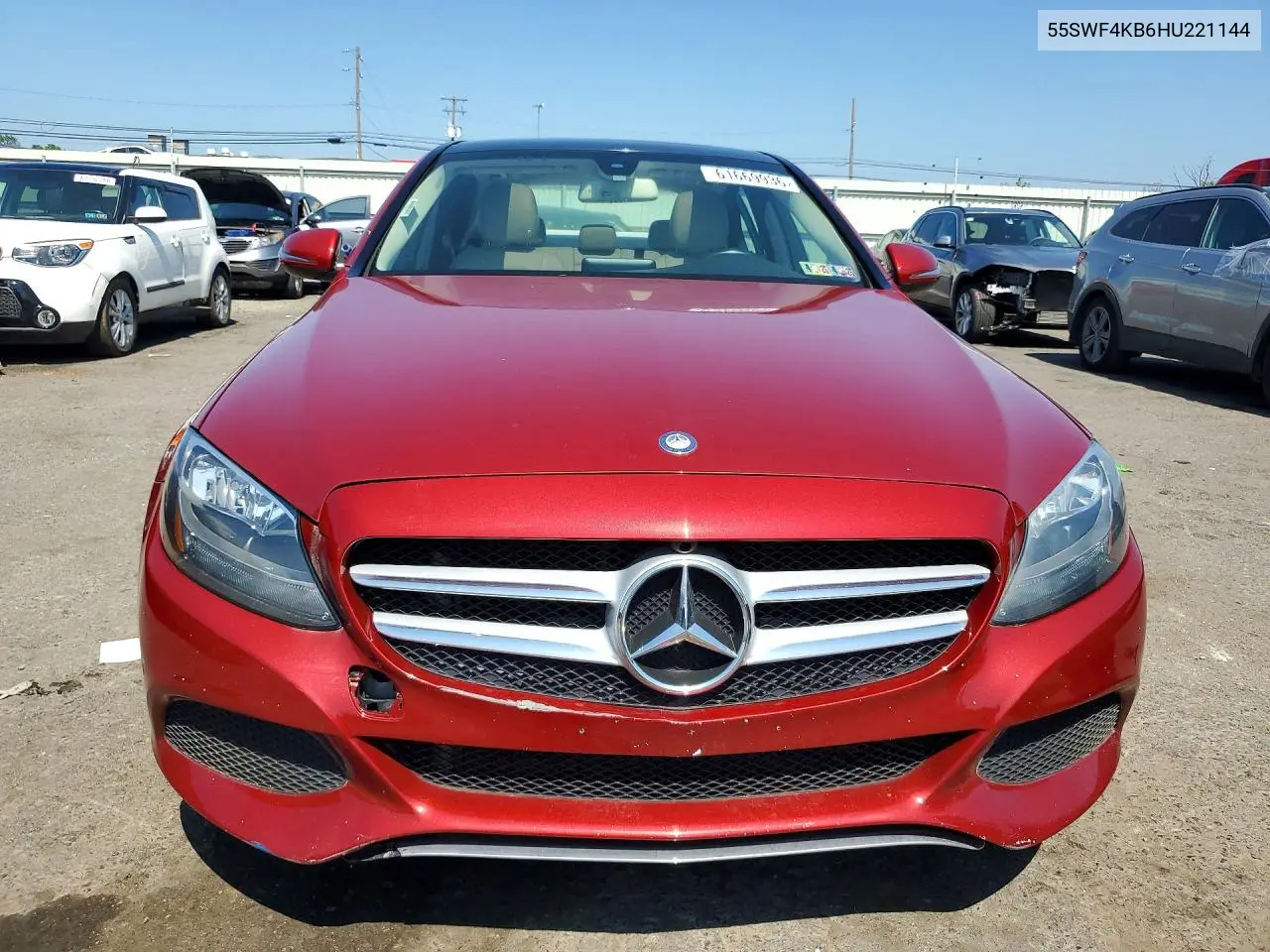 2017 Mercedes-Benz C 300 4Matic VIN: 55SWF4KB6HU221144 Lot: 61669936