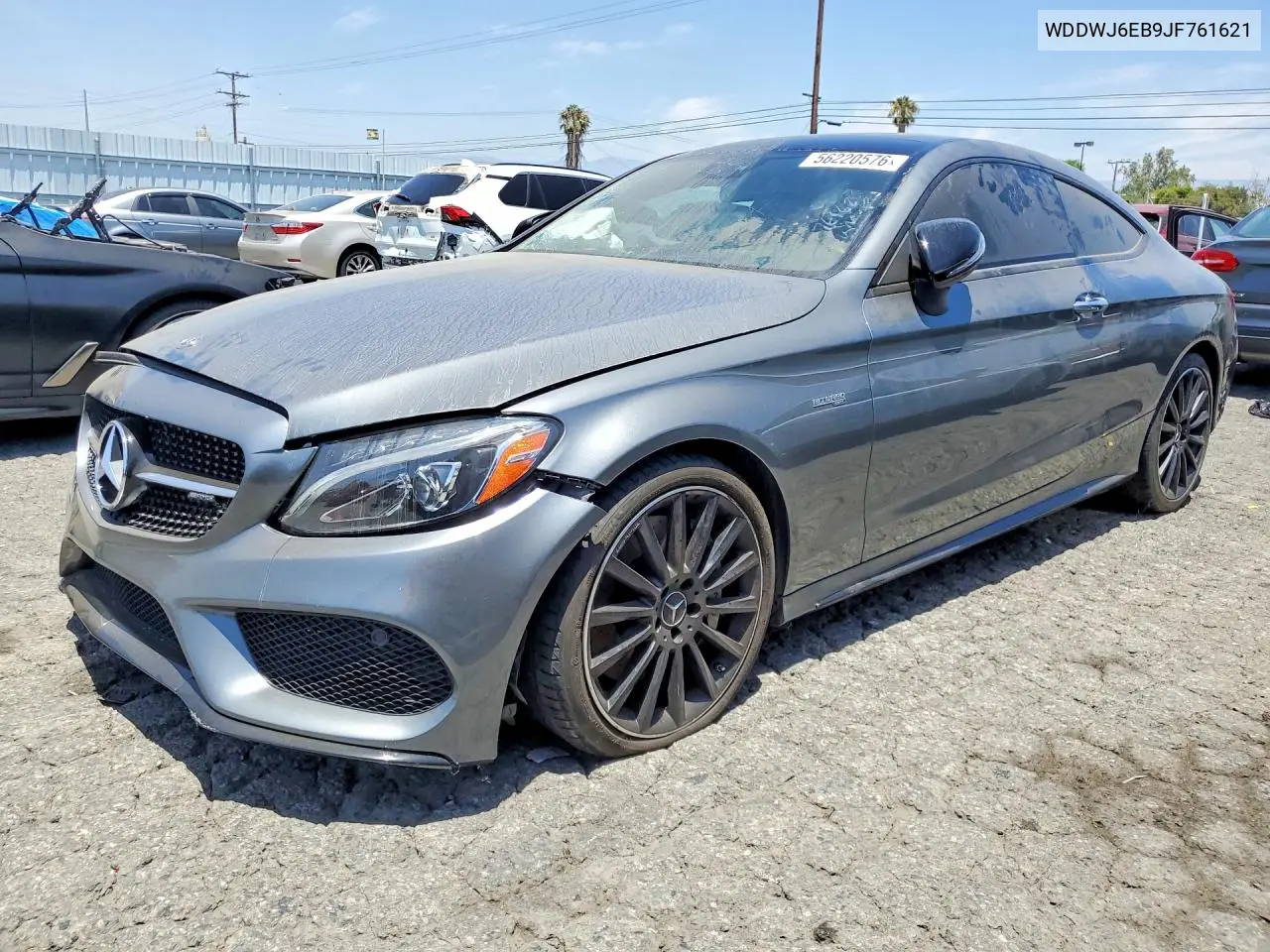2018 Mercedes-Benz C 43 4Matic Amg VIN: WDDWJ6EB9JF761621 Lot: 56220576