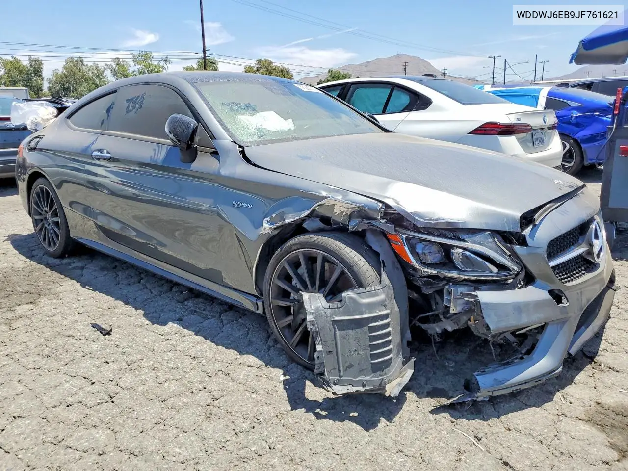 2018 Mercedes-Benz C 43 4Matic Amg VIN: WDDWJ6EB9JF761621 Lot: 56220576