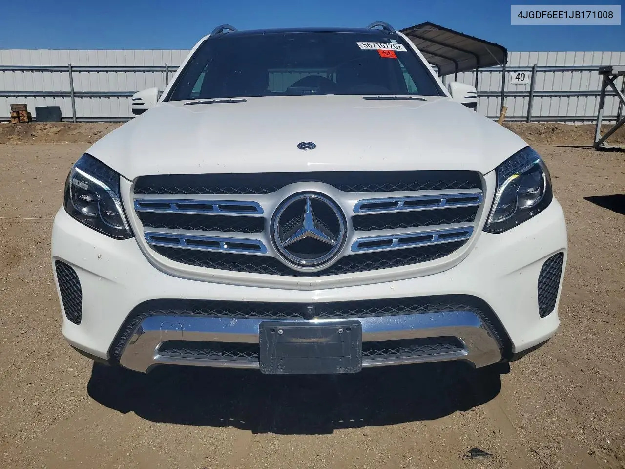 2018 Mercedes-Benz Gls 450 4Matic VIN: 4JGDF6EE1JB171008 Lot: 56716726
