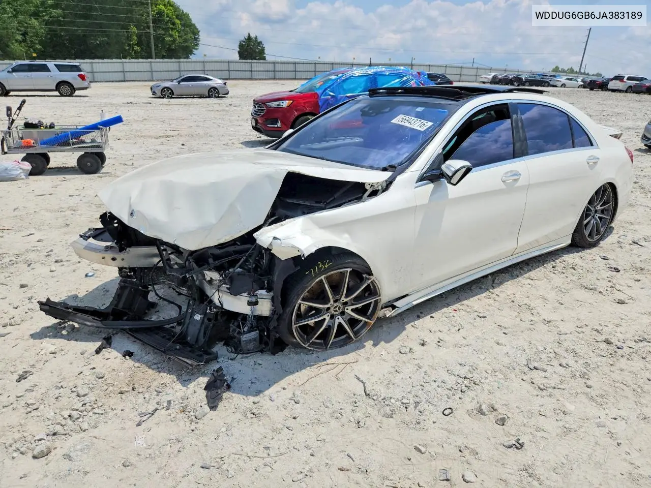 2018 Mercedes-Benz S 450 VIN: WDDUG6GB6JA383189 Lot: 56943716