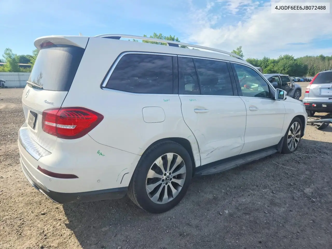 2018 Mercedes-Benz Gls 450 4Matic VIN: 4JGDF6EE6JB072488 Lot: 57048236