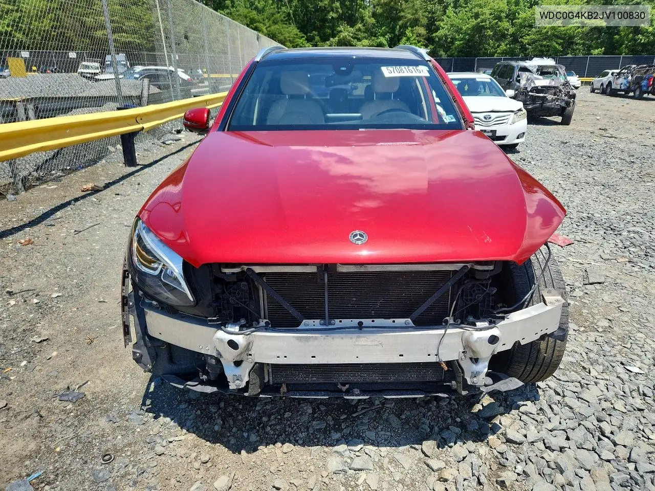 2018 Mercedes-Benz Glc 300 4Matic VIN: WDC0G4KB2JV100830 Lot: 57081616