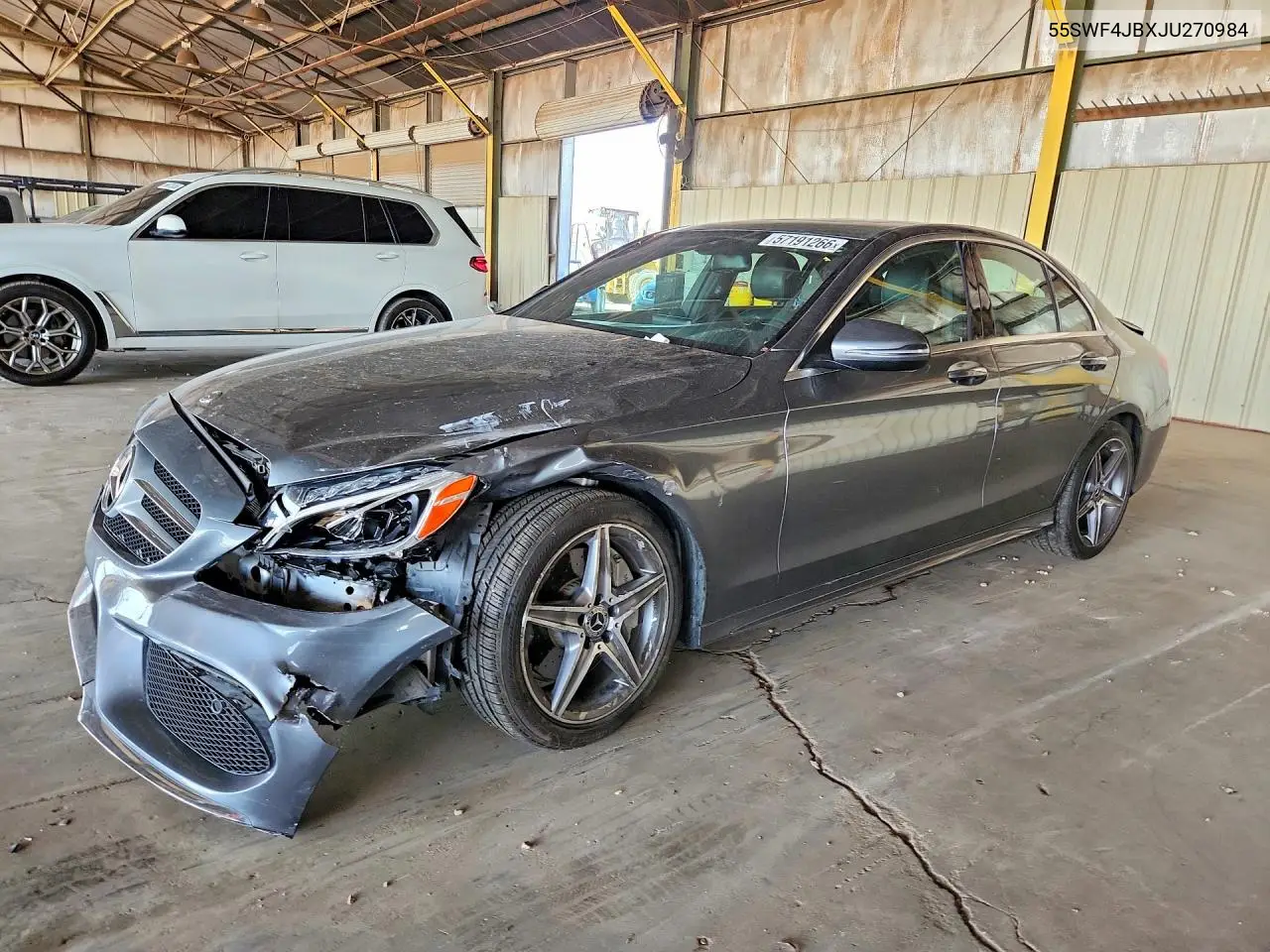 2018 Mercedes-Benz C 300 VIN: 55SWF4JBXJU270984 Lot: 57191266
