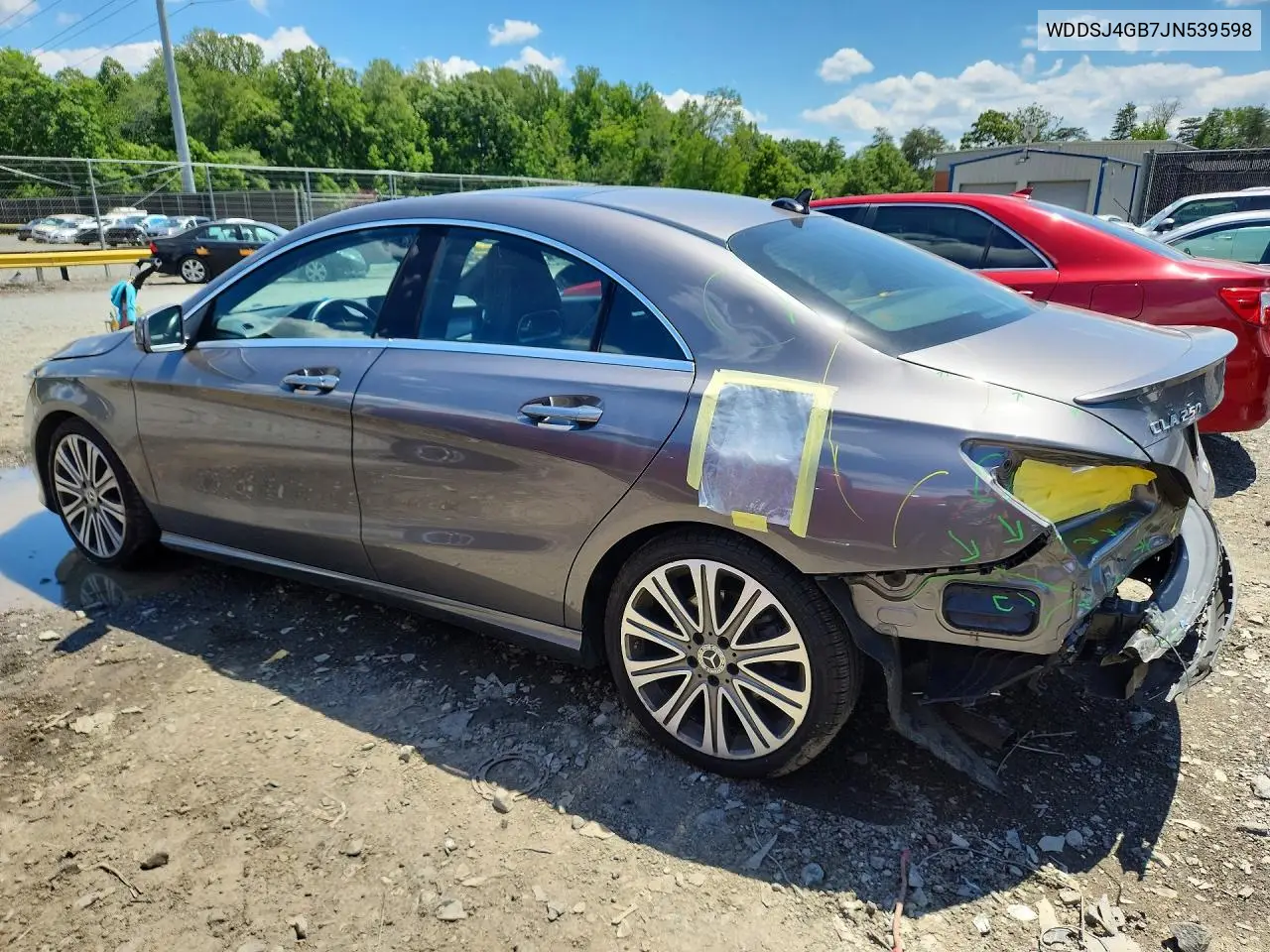 2018 Mercedes-Benz Cla 250 4Matic VIN: WDDSJ4GB7JN539598 Lot: 57222426