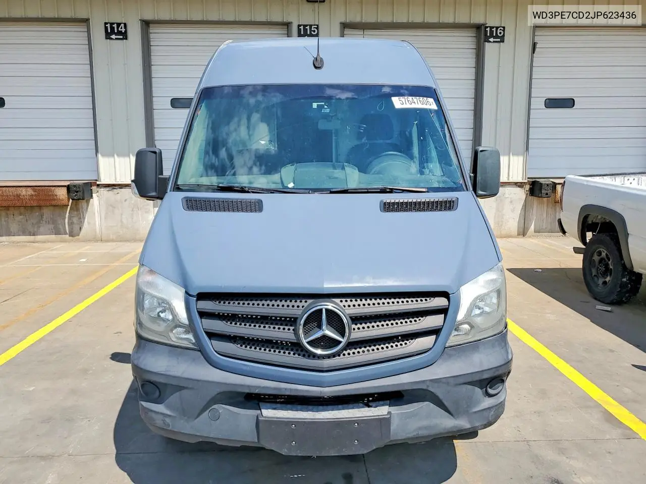 2018 Mercedes-Benz Sprinter 2500 VIN: WD3PE7CD2JP623436 Lot: 57647606