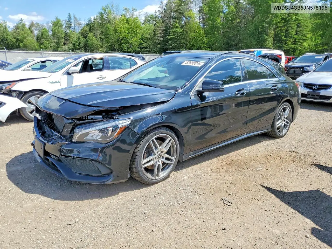 2018 Mercedes-Benz Cla 250 4Matic VIN: WDDSJ4GB6JN578196 Lot: 57688846