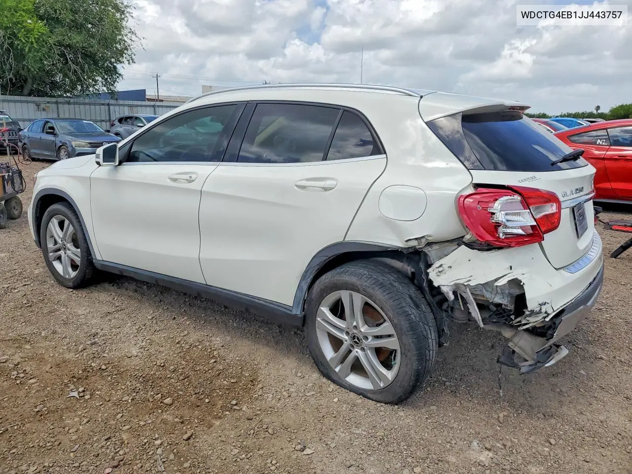 2018 Mercedes-Benz Gla 250 VIN: WDCTG4EB1JJ443757 Lot: 57925816