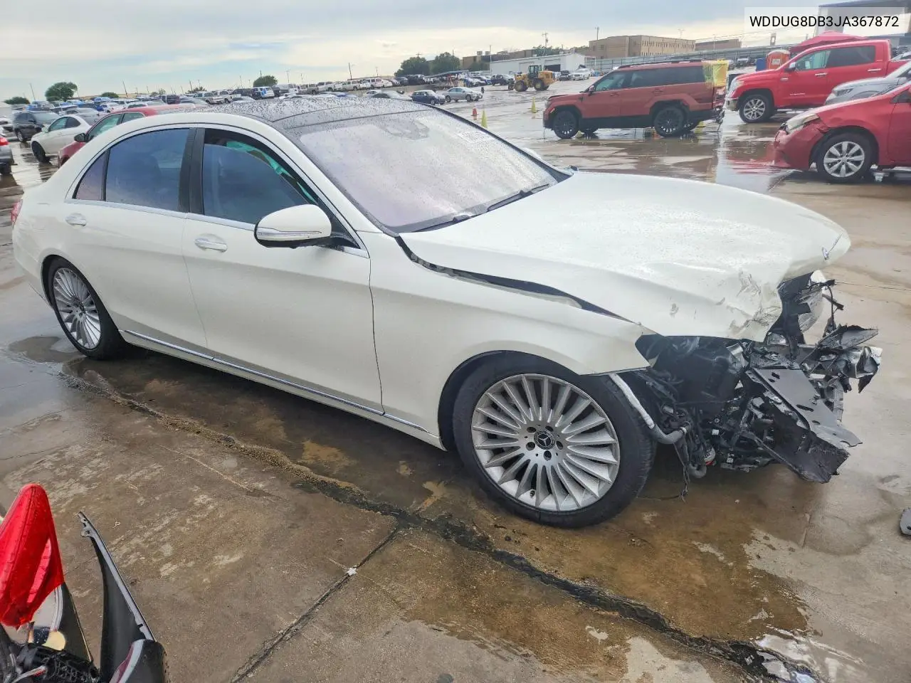 2018 Mercedes-Benz S 560 VIN: WDDUG8DB3JA367872 Lot: 58015576