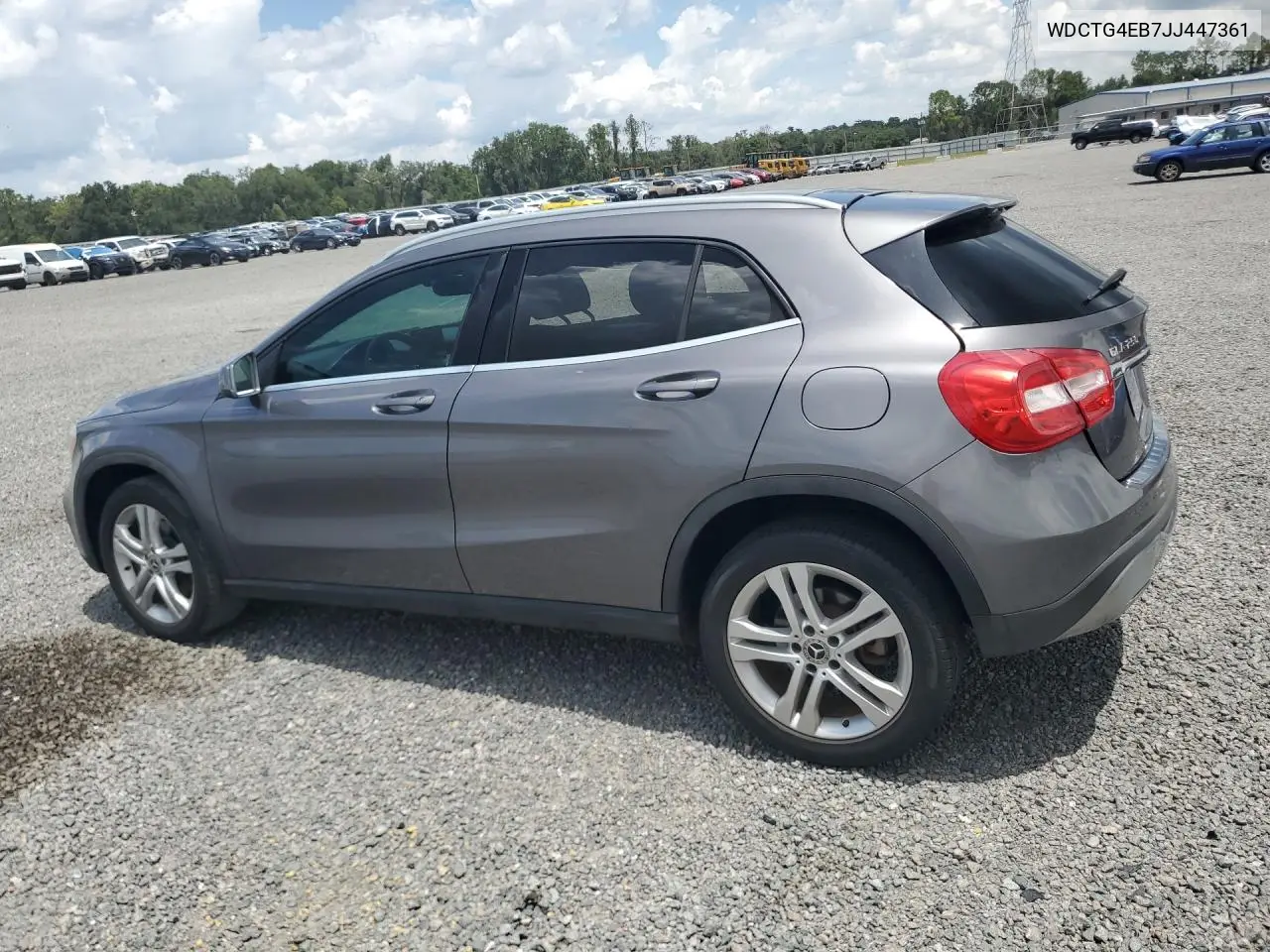 2018 Mercedes-Benz Gla 250 VIN: WDCTG4EB7JJ447361 Lot: 58071806