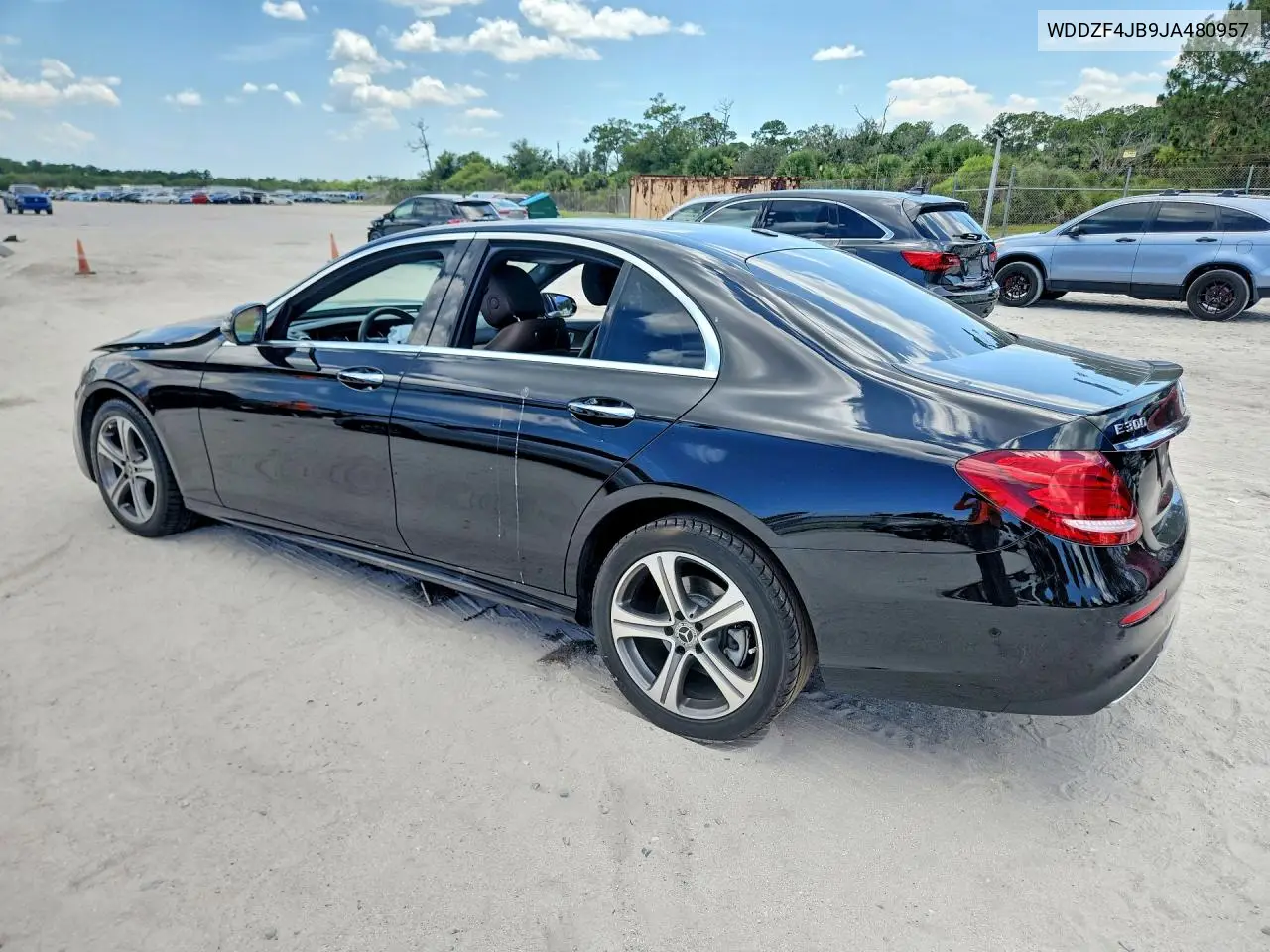 2018 Mercedes-Benz E 300 VIN: WDDZF4JB9JA480957 Lot: 58140796