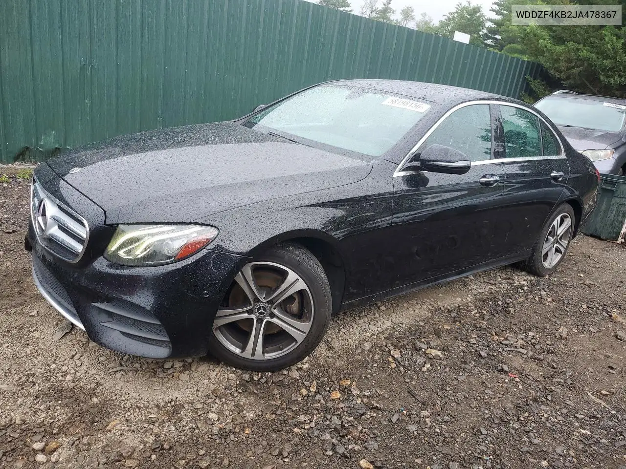 2018 Mercedes-Benz E 300 4Matic VIN: WDDZF4KB2JA478367 Lot: 58198156