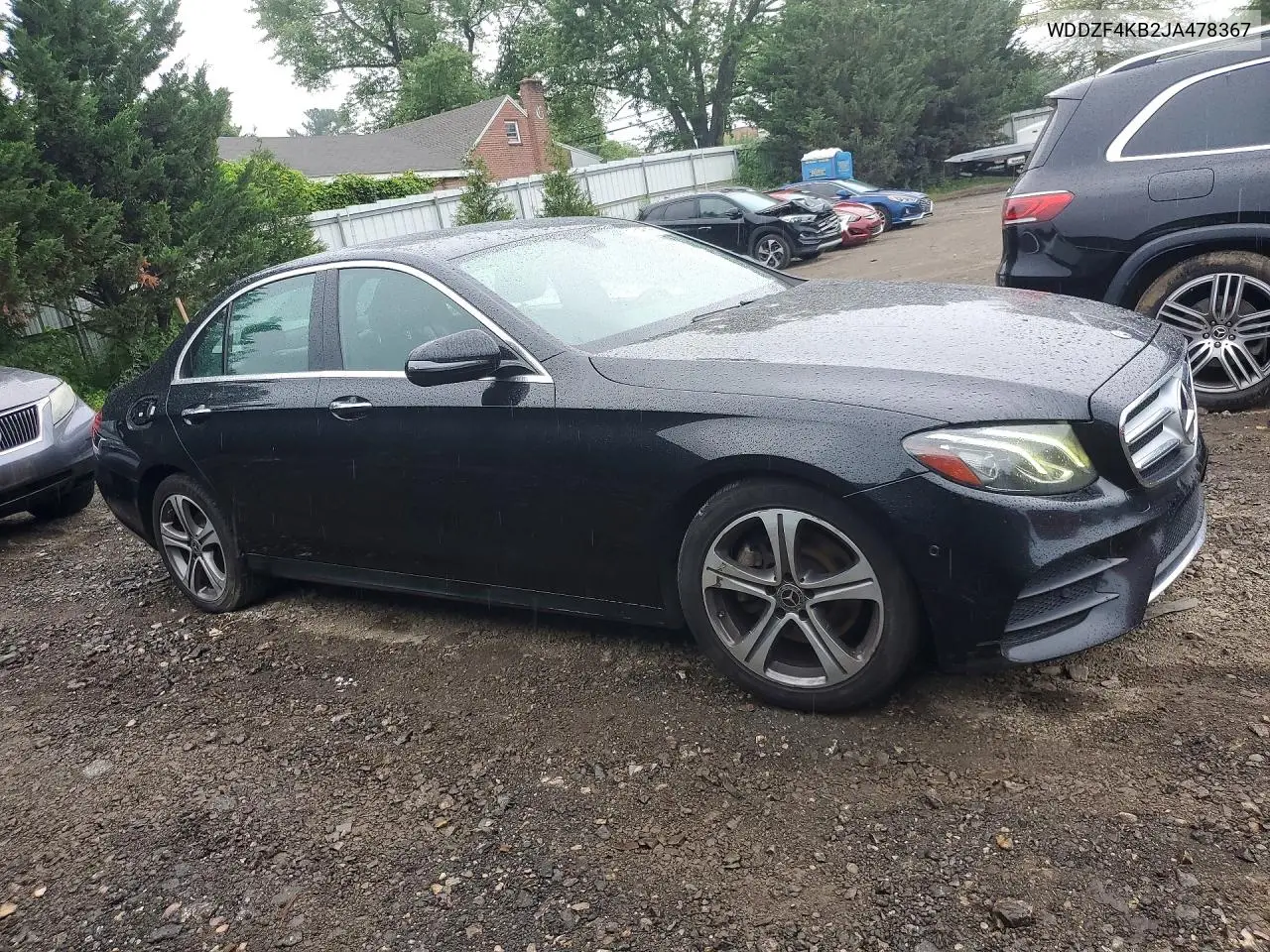 2018 Mercedes-Benz E 300 4Matic VIN: WDDZF4KB2JA478367 Lot: 58198156