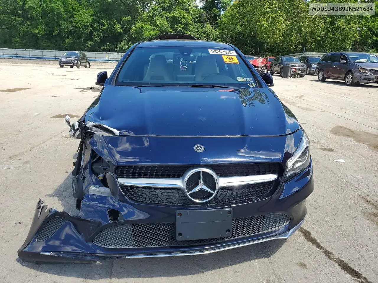 2018 Mercedes-Benz Cla 250 4Matic VIN: WDDSJ4GB9JN521684 Lot: 58202926